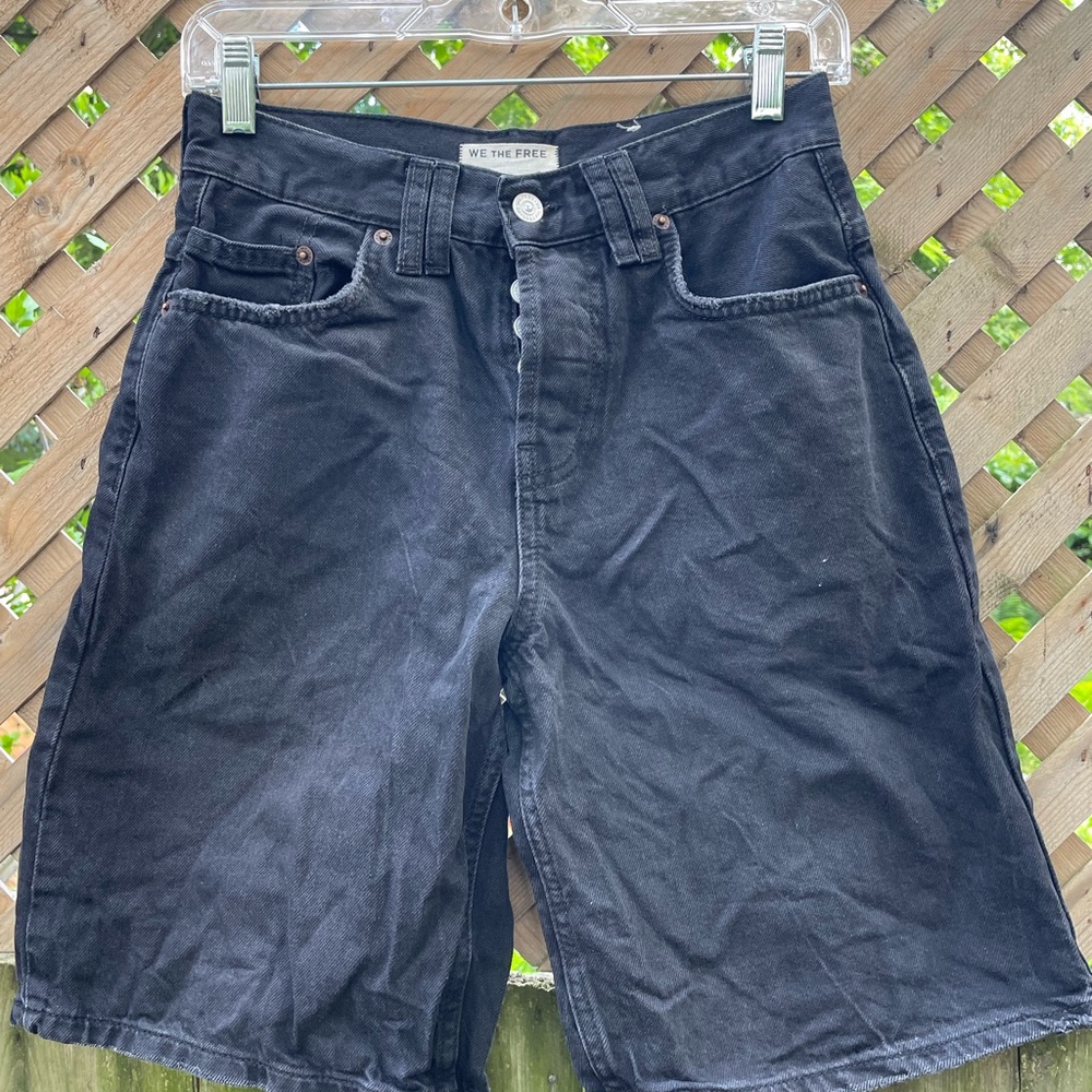 We The Free Black Jean Shorts Relaxed Fit